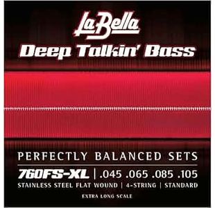 LABELLA 760FS JEU CORDES BASSE ELECTRIQUE FILET PLATS STANDARD 45-105