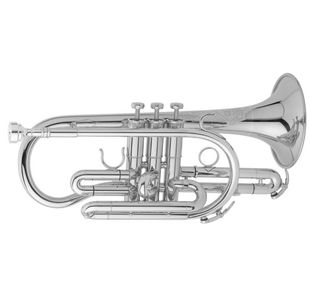 GETZEN 800DLXS "ETERNA DELUXE" CORNET SIB ARGENTÉE avec étui et emb.