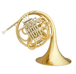 HANS HOYER 801 COR DOUBLE VERNI avec étui et embouchure d'origine