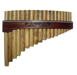 GEWA FLUTE PAN BAMBOU ROND UT M 18 TUBES SOL1/SOL4