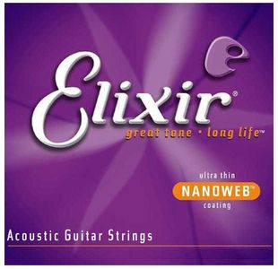ELIXIR NANOWEB 11077 JEU CORDES GIT. FOLK / LIGHT-MEDIUM 12-56