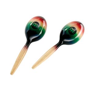 MEINL MARACAS BOIS MULTICOLORE ROND