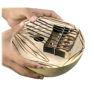 HOKEMA B7 KALIMBA 7 LAMES BLOC EN CERISIER NOIR MASSIF