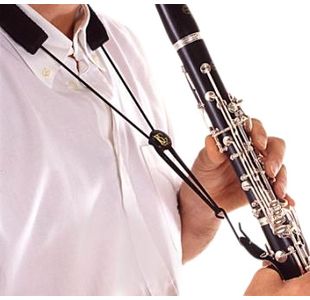 BG C23E CORDON CLARINETTE crochet métal avec attache cuir, élastique