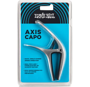 ERNIE BALL 9601 AXIS CAPODASTRE ERGONOMIQUE GUITARE - ARGENTÉ