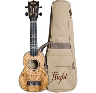FLIGHT DUS410 UKULELE SOPRANO QUILTED ASH + Housse