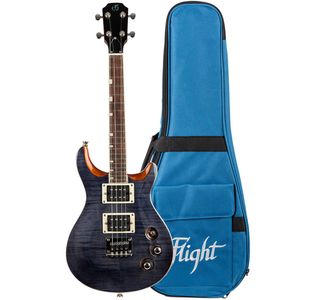 FLIGHT VANTETBK "VANGUARD" UKULELE TENOR ELECTRIQUE TRANS BLACK