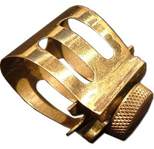 OTTO LINK LIGATURE METAL DORE POUR BEC DE SAXOPHONE ALTO & TENOR
