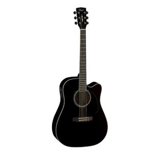 CORT MR710FBK GUITARE FOLK ELECTRO NOIR BRILLANT - pan coupé