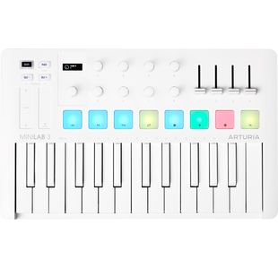 ARTURIA MINILAB3-ALP-WH CLAVIER MAITRE USB 25 TOUCHES ALPINE WHITE