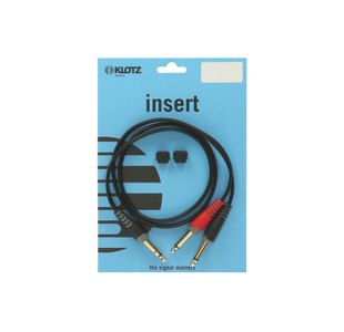 KLOTZ AY1-0100 CABLE D'INSERT JACK TRS/ 2 JACKS TS 1m