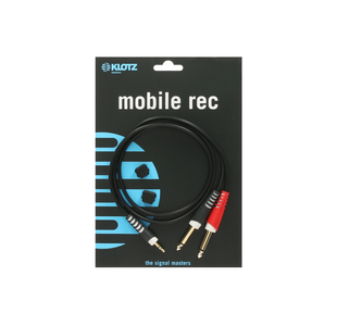 KLOTZ AY5-0100 CABLE MINI JACK TRS/2 JACKS TS CONTACT OR 1m