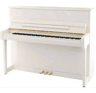 WILHELM SCHIMMEL W114 "TRADITION" PIANO DROIT BLANC BRILLANT