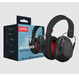 ALPINE DEFENDER CASQUE ANTI-BRUIT PREMIUM NOIR (-26 dB) BLEU