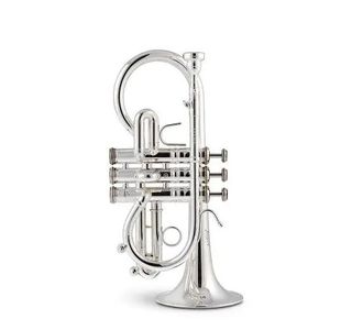 STOMVI 5837 "TITAN BELLFLEX" CORNET MIB ARGENTEE étui & emb