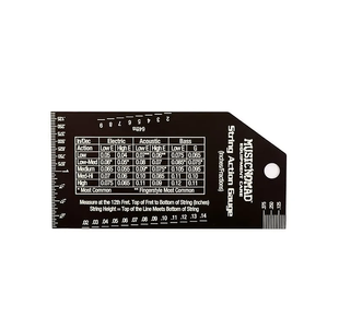 MUSIC NOMAD MN602 RÈGLE DE MESURE DE L'ACTION DES CORDES