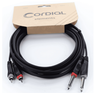 CORDIAL EU3PC "ELEMENTS" CABLE 2 RCA/2 JACK MALE - 3m