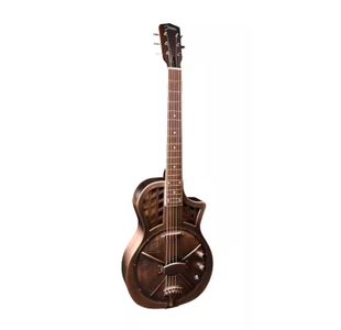 JOHNSON JR-994E-AC SINGLE CONE GUITARE A RESONATEUR ANTIQUE COPPER