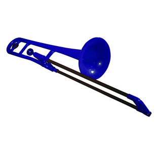 PBONE TROMBONE EN RESINE ABS BLEU avec housse et embouchure