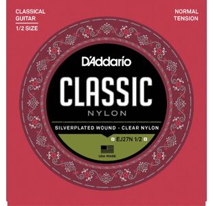 D'ADDARIO EJ27N JEU CORDES GUITARE CLASSIQUE 1/2 - TIRANT STANDARD