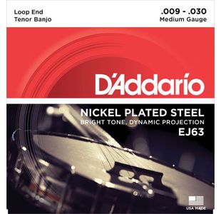 D'ADDARIO EJ63 JEU CORDES BANJO TENOR 4 CORDES - ACCORD STANDARD