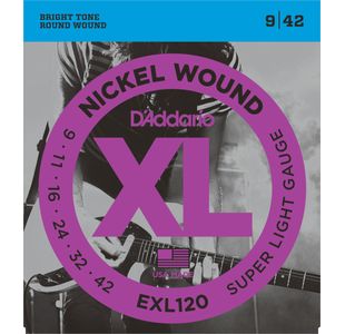 D'ADDARIO EXL120 JEU CORDES GUIT ELECTRIQUE / SUPER LIGHT 9-42