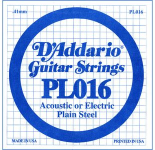 D'ADDARIO PL016 CORDE GUITARE ELECTRIQUE .016