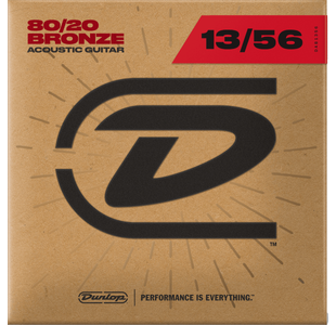 DUNLOP DAB1356 JEU DE CORDES GUITARE FOLK BRONZE 80/20 - 13/56