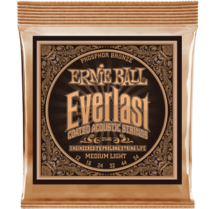 ERNIE BALL 2546 EVERLAST COATED PHOPHORE BRONZE MEDIUM LIGHT JEU FOLK
