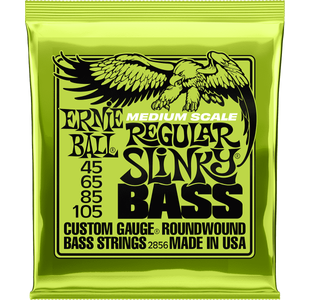 ERNIE BALL 2856 REGULAR SLINKY MEDIUM SCALE JEUX BASSE ELEC 45-105