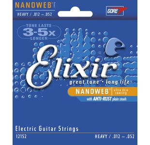 ELIXIR NANOWEB 12152 JEU CORDES GIT. ELECTRIQUE  / HEAVY 12-52