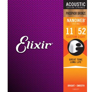 ELIXIR NANOWEB 16027 JEU CORDES GIT. FOLK PHOSPHOR B. / C-LIGHT 11-52