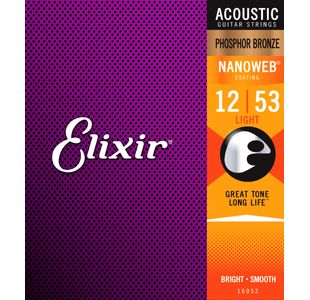 ELIXIR NANOWEB 16052 JEU CORDES GIT. FOLK PHOSPHOR B. / LIGHT 12-53