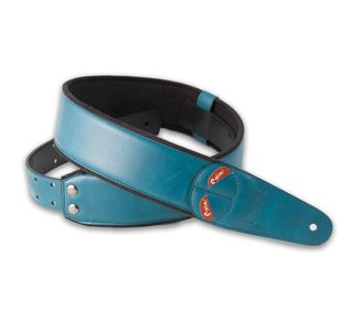RIGHTON STRAPS CHARM-TL COURROIE GUITARE CUIR VEGAN BLEU TURQUOISE
