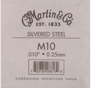 MARTIN 010 CORDE FOLK ACIER PLEIN .010"