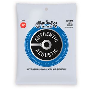 MARTIN MA190 AUTHENTIC ACOUSTIC JEU 12 CORDES BRONZE LIGHT 80/20