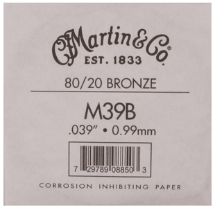 MARTIN 039 CORDE FOLK BRONZE 80/20 .039"