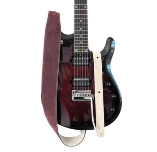 CONSTANT BOURGEOIS DYSPROSIA BLACK/PURPLE COURROIE GUITARE EN CUIR