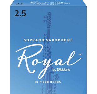 ROYAL BY D'ADDARIO ANCHES SAXOPHONE SOPRANO 2.5 - Boite de 10