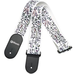 DIMARZIO DD3142 "STEVE VAI SIGNATURE" SANGLE NYLON - WHITE ART