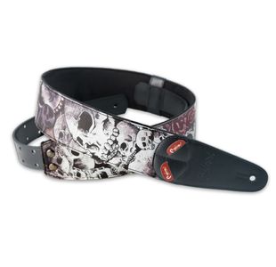 RIGHTON STRAPS DEATH-UN COURROIE GUITARE TISSU MOTIF DEATH TOUCH