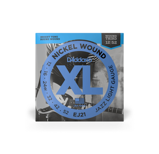D'ADDARIO EJ21 NICKEL WOUND JAZZ LIGHT 12-52