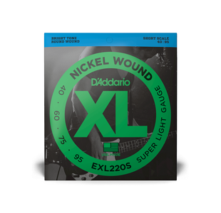 D'ADDARIO EXL220S JEU DE CORDE BASSE SUPER LIGHT SHORT SCALE 40-95