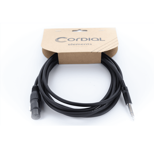 CORDIAL EM0.5FV "ELEMENTS" CABLE JACK MÂLE / XLR FEMELLE - 0,5m