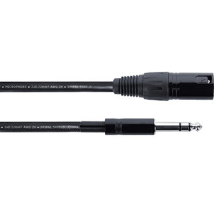 Occasion : Lot de 10 cables micro NEUTRIK Jack 6.35mm Stereo -> XLR Male  (Lot B)