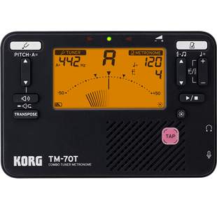 KORG TM70C-BK ACCORDEUR/METRONOME AVEC PINCE NOIR