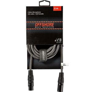 OFFSHORE XLR-5 CABLE JACK XLR MALE/XLR FEMELLE - 5m