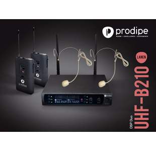 PRODIPE UHF B210 DSP HEADSET DUO KIT 2 MICROS SERRE-TETE SANS FIL