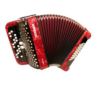 HOHNER NOVA II 60 BASSES ROUGE ACCORDEONS CHROMATIQUE BOUTON + HOUSSE