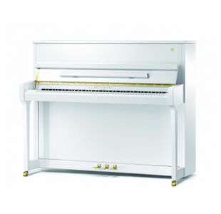 FRIDOLIN BY SCHIMMEL F121 "TRADITION" PIANO DROIT BLANC BRILLANT